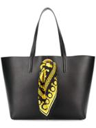 Versace Baroque Scarf Tote Bag - Black