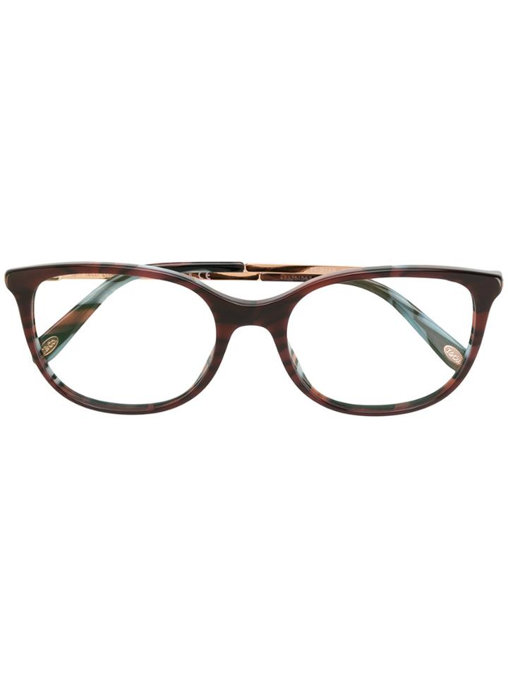 Tiffany & Co. Striped Square Glasses - Brown