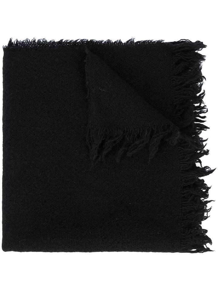 Rick Owens - Frayed Scarf - Men - Cashmere - One Size, Black, Cashmere