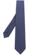 Kiton Embroidered Micro Dots Tie - Blue