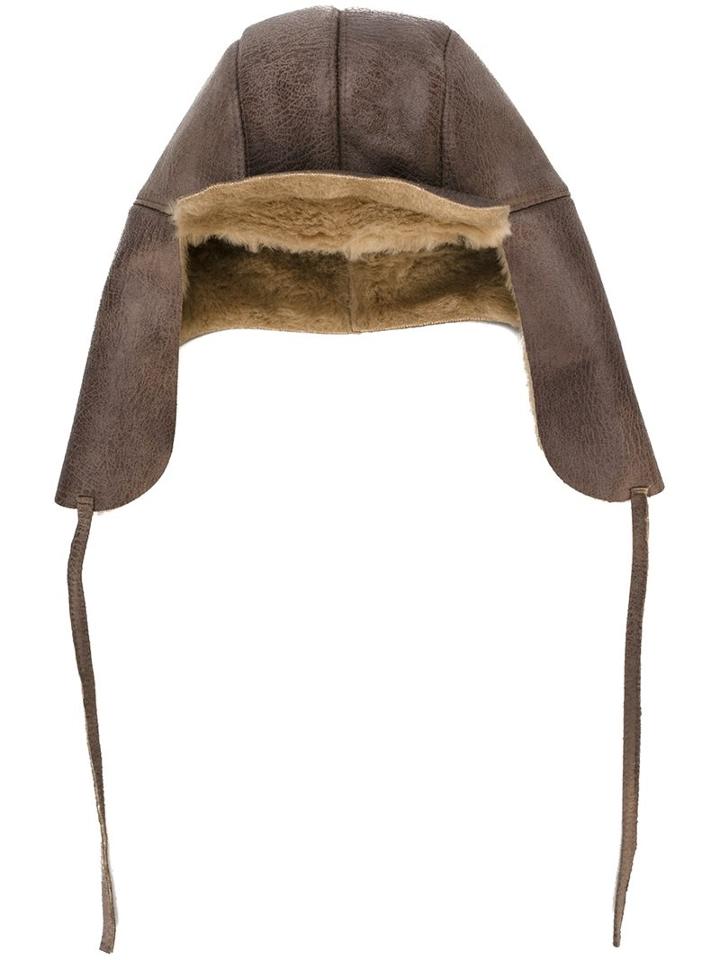 Gosha Rubchinskiy Aviator Hat, Men's, Size: Medium, Brown, Acrylic/polyester