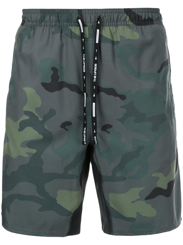 The Upside Camouflage Print Ultra Shorts - Green