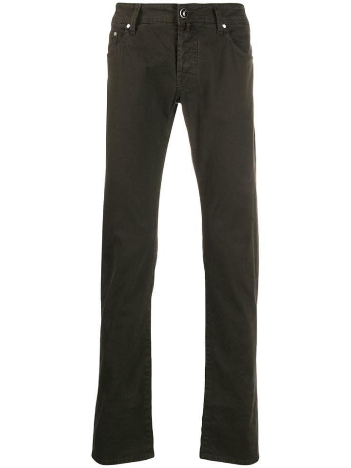Jacob Cohen Straight Leg Chinos - Brown