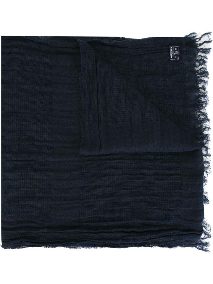 Woolrich Woven Fringed Scarf