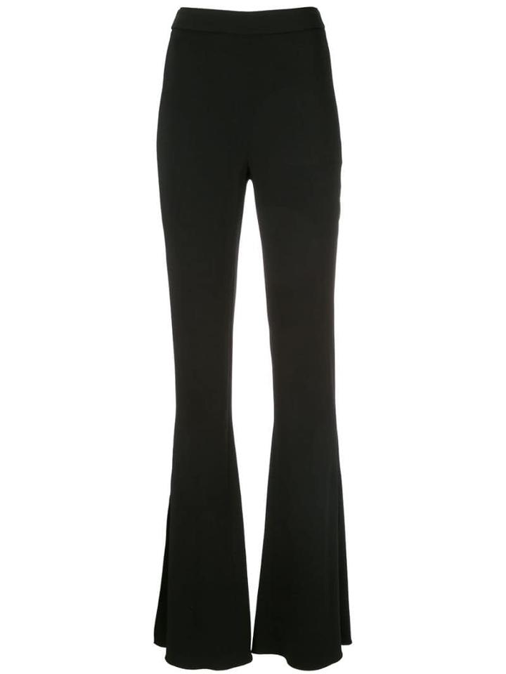 Cushnie Flared High Waisted Trousers - Black