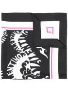 Valentino Logo Embroidered Scarf - Black