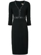 Michael Kors Laced Eyelet Dress, Women's, Size: 2, Black, Polyamide/spandex/elastane/silk/rayon