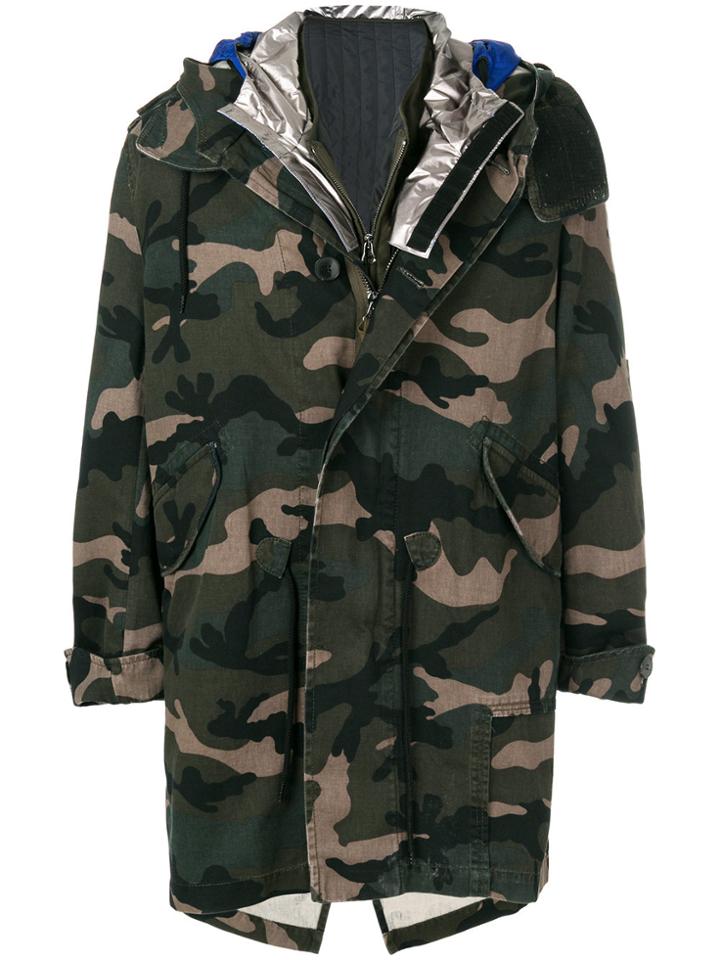 Valentino Camouflage Parka - Green