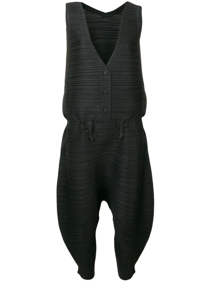 Pleats Please By Issey Miyake Sleeveless Jumpsuit - Black
