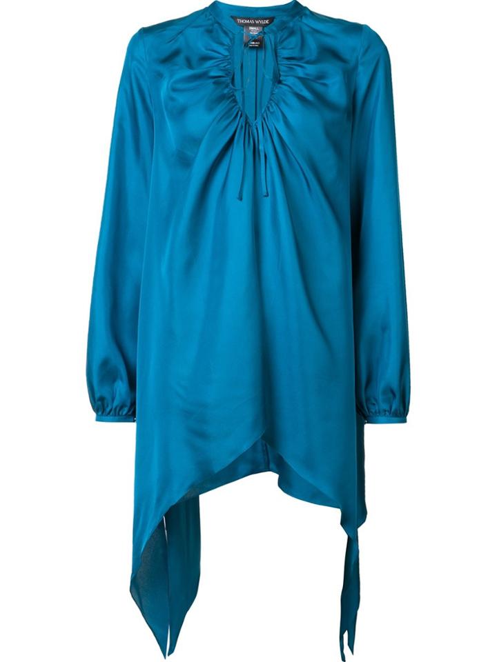 Thomas Wylde Silk 'charge' Blouse - Blue