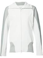 Y-3 Zip Up Hoodie, Men's, Size: Medium, White, Cotton/polyester