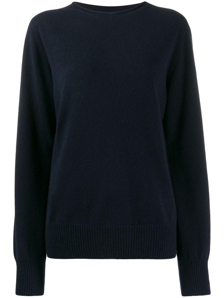 Maison Margiela Oversized Round Neck Sweater - Blue