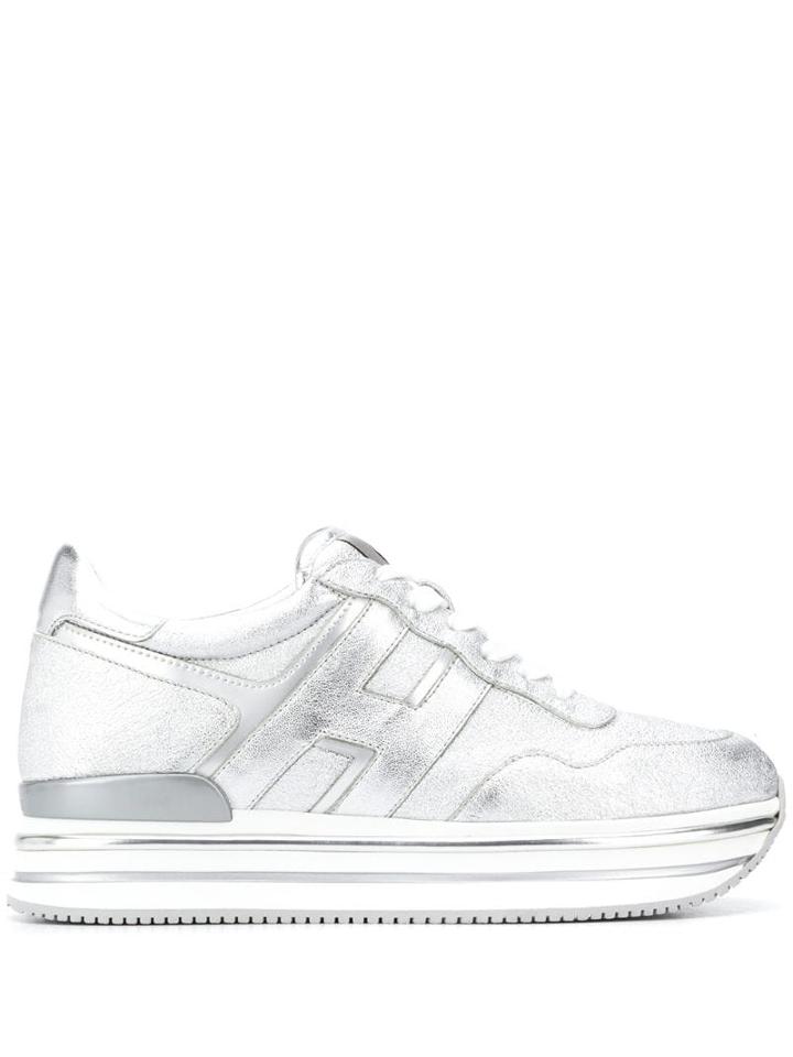 Hogan H222 Maxi Sneakers - Silver