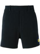 Fendi Flower Logo Shorts, Men's, Size: 48, Blue, Cotton/polyamide/polyester/wool