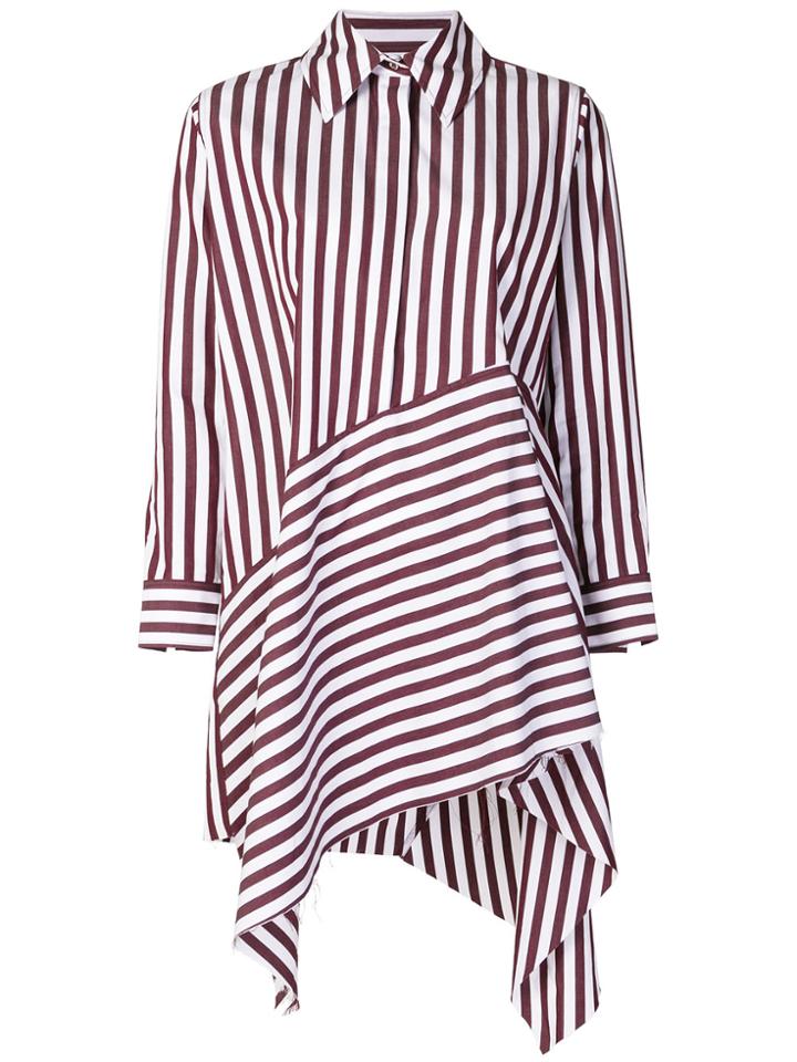 Marques'almeida Striped Shirt Dress - Red