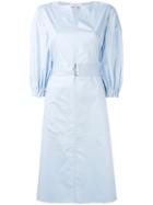 Tibi - Satin Poplin Dress - Women - Cotton - 4, Blue, Cotton