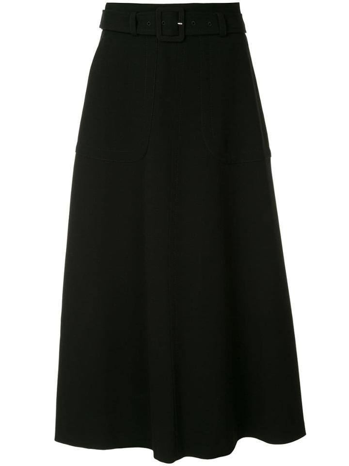 G.v.g.v. Cady Belted Flared Skirt - Black