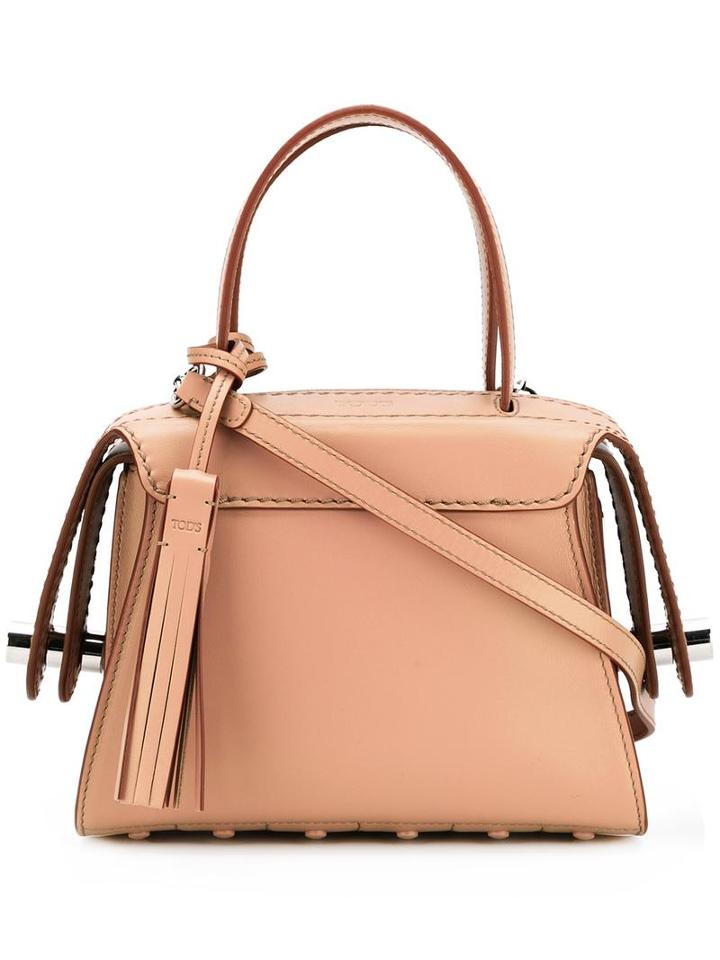 Tod's Mini Twist Tote, Women's, Brown, Calf Leather