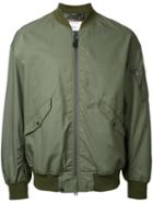 Monkey Time - Plain Bomber Jacket - Men - Cotton/polyester - L, Green, Cotton/polyester