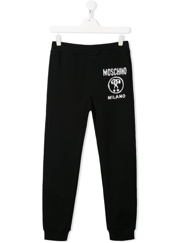Moschino Kids Logo Track Pants - Black
