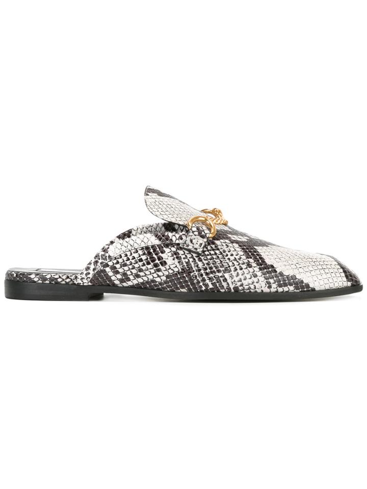 Stella Mccartney Python-effect Mules - Black