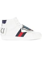 Gucci Lace-up Tiger Sneakers - White