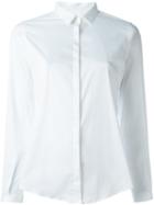 Eleventy Classic Button Down Shirt, Women's, Size: 42, White, Cotton/nylon/spandex/elastane