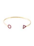 Gisele For Eshvi July 18kt Gold Bracelet - Red