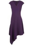 Josie Natori Crepe Swing Dress - Purple