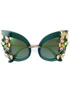 Dolce & Gabbana Eyewear Embellished Sunglasses - Green