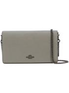 Coach Foldover Chain Clutch - Grey
