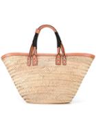 Balenciaga Multiple Straps Tote, Women's, Nude/neutrals, Raffia/leather/polyester/polyurethane