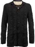 Uma Wang Textured Detail Jacket, Men's, Size: Large, Black, Cotton/linen/flax/polyester