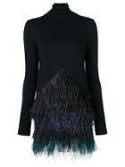 No21 Feathered Dress - Black