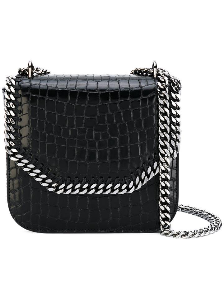Stella Mccartney - Embossed Falabella Box Shoulder Bag - Women - Polyamide/polyester/polyurethane - One Size, Black, Polyamide/polyester/polyurethane