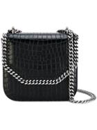 Stella Mccartney - Embossed Falabella Box Shoulder Bag - Women - Polyamide/polyester/polyurethane - One Size, Black, Polyamide/polyester/polyurethane