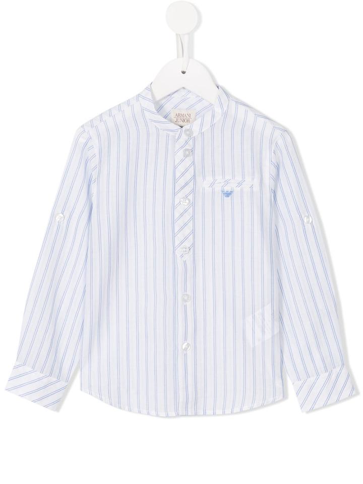 Armani Junior Striped Shirt, Boy's, Size: 12 Yrs, Blue