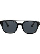 Prada Eyewear Heritage Square Sunglasses - Black