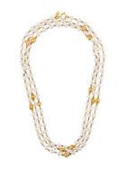 Chanel Vintage Triple Strand Pearl Necklace - White