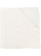 Ermanno Scervino Embroidered Mesh Scarf - White