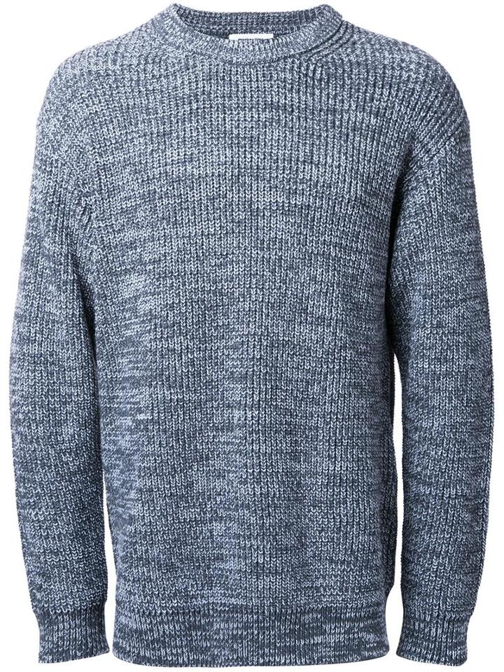 Monkey Time Crew Neck Jumper, Men's, Size: Large, Grey, Polyester