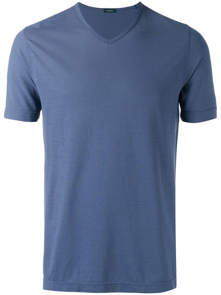 Zanone Plain T-shirt - Blue