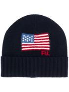 Polo Ralph Lauren Flag-intarsia Beanie Hat - Blue
