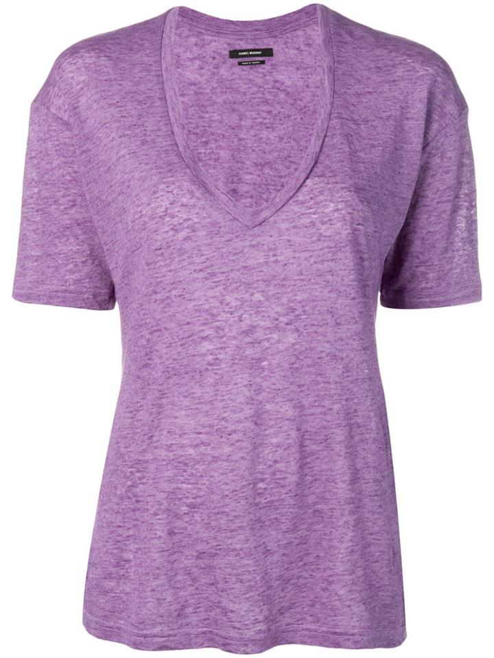 Isabel Marant V-neck Short-sleeve T-shirt - Purple