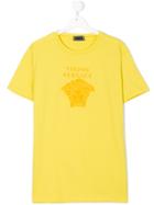 Young Versace Logo Print T-shirt - Yellow & Orange