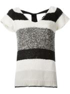 Brunello Cucinelli Striped Shortsleeved Sweater