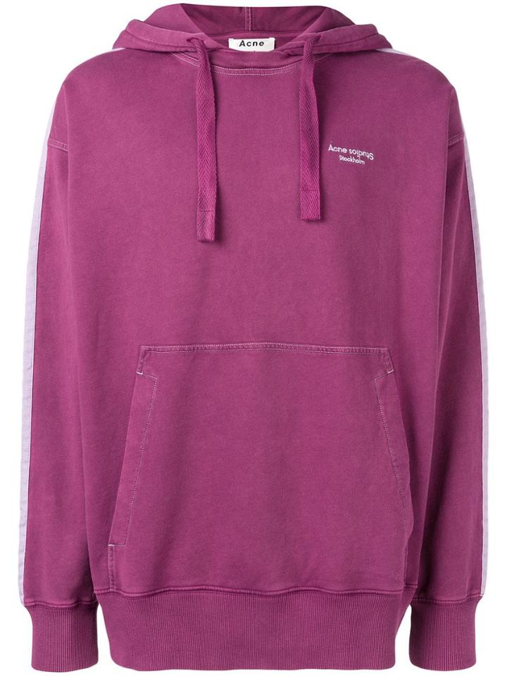 Acne Studios Two-tone Hooded Sweatshirt - Purple