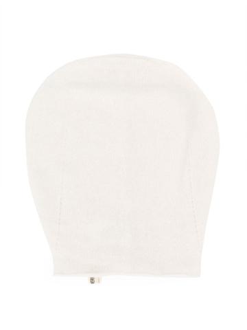 Anja Schwerbrock Teen Fine Knit Beanie Hat - White