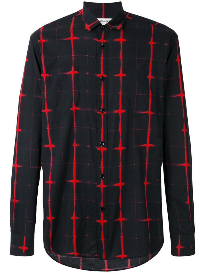 Saint Laurent Signature Yves Collar Shirt - Black
