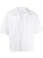Ernest W. Baker Striped Bowling Shirt - White
